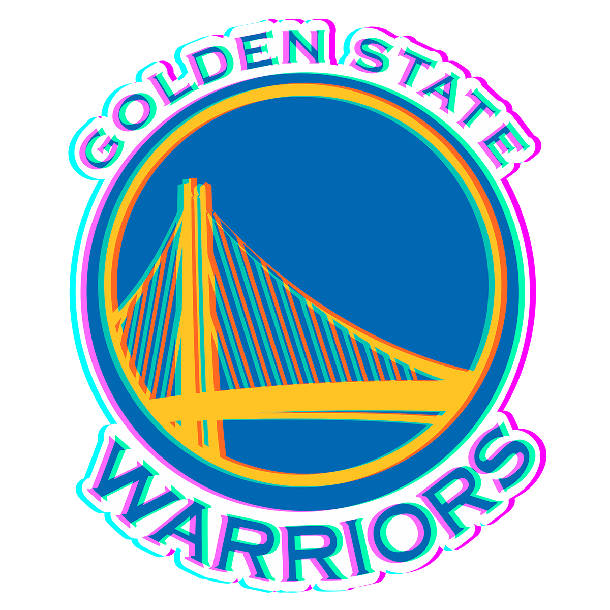 Phantom Golden State Warriors logo decal supplier